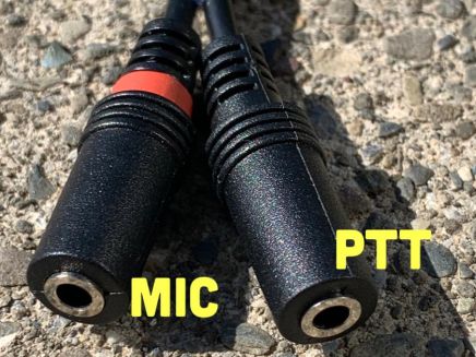W2ENY MIC 1/8" and PTT 1/4" Adapter fits Yamaha CM500 to your Yaesu 